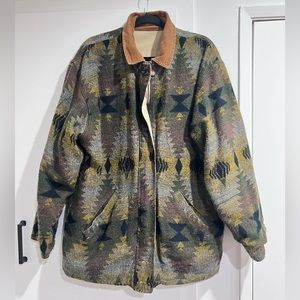 BRANDON THOMAS Aztec reversible jacket.